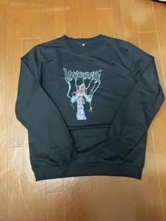 グラフィック プリント スウェット ブラック