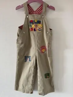 MIKI HOUSE ベージュオーバーオール 90