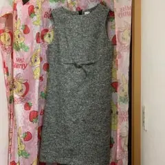 Amél ノースリーブミニワンピース 38 グレー