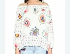 desigual オフショルダー 花柄ブラウス Lサイズのサムネイル