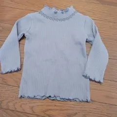 ナチュラルベーシック　長袖80　フリルネック