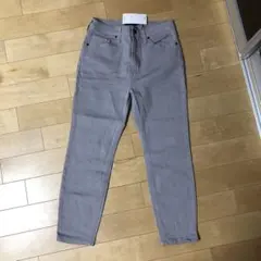 JIGGY'S SHOP ライトグレー 9分丈テーパードチノパン　M