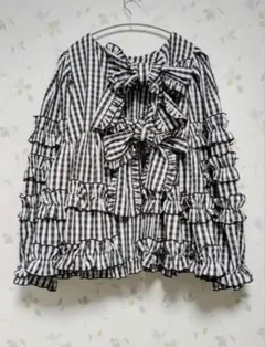 Bibiy. epine double ribbon frill blouse - メルカリ