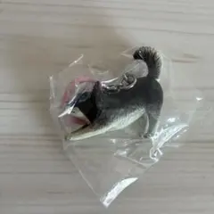犬のフィギュア キーホルダー黒柴