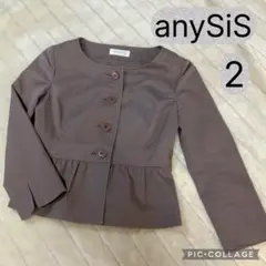 エニィスィスanySiS ノーカラージャケット　ペプラム　M 春夏のサムネイル
