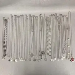 【H】お買い得✨メッキ　ネックレス　シルバー系　アクセサリー　150g