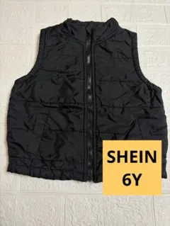 SHEIN ベスト　ブラック 6Y 8