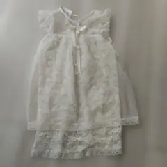 ホワイト レース ベビードレス