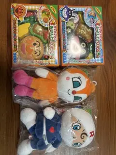 アンパンマンお弁当パズル2個 ぬいぐるみ2個セット