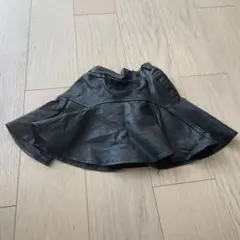 黒 合成皮革 スカート 110 ハロウィン