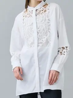 極美✨ UND EMBROIDERY LACE BLOUSE アメリ AMERI