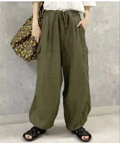 ジャーナルスタンダードラックス　リネンヘリン カーゴパンツ