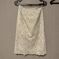 NATURAL BEAUTY BASIC アイボリー レーススカート S