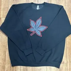 Jerzees 2XL 黒 トレーナー カエデの葉