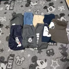 最終価格☆[中古衣類]ミッキー スヌーピー カジュアルパンツ 8点セット