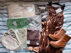 【新品】レディースまとめ売り 福袋9点セット【ブラウンナチュラル系】