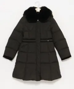 美品　mezzo piano ロングダウンコート　ブラック　ファー