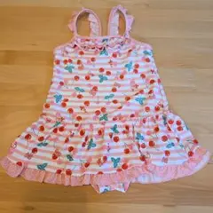 チェリー柄フリル付き水着 130cm