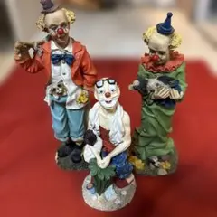 ピエロ 置物 3体セット インテリア