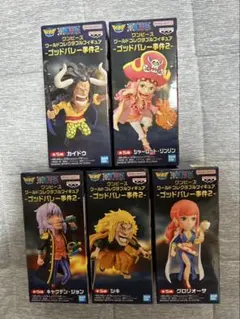 ワンピース ワールドコレクタブルフィギュア　ゴッドバレー事件2 5種コンプセットのサムネイル