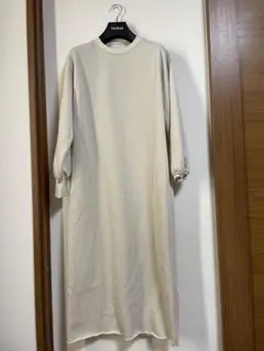 A DAY IN THE LIFE ベージュ スエットロングワンピース