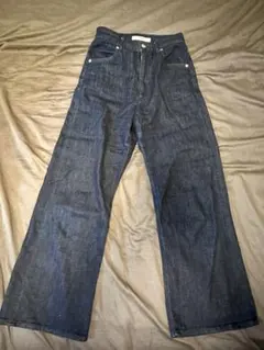 sheller シェリエ　デニムパンツ ハイライズワイドレッグデニム