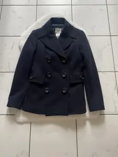 【美品】セリーヌ　トレンチコート　ドット柄　シルク100%　ネイビー　３８　M 美品】セリーヌ トレンチコート ドット柄 シルク100% ネイビー