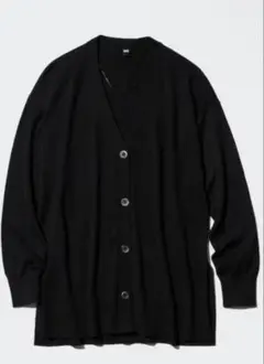 美品！ユニクロ★Ｓ★ UVカットVネックロングカーディガン★ブラック
