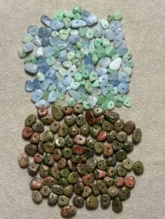 クリソプレーズ・アクアマリン・ユナカイト　サザレビーズ