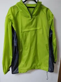 ナイロンジャケット フード付き ライムグリーン