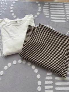 しまむら　キャミワンピース　半袖白Tシャツセット