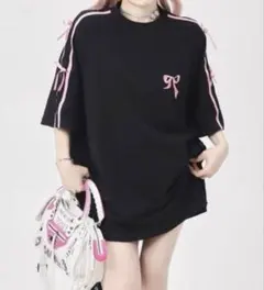 Achic リボンラインTシャツ