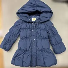 メゾピアノ フード付きダウンコート ネイビー