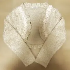 axes femme 立体ローズ＆フリル付きボレロ