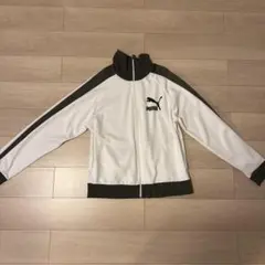 PUMA フルジップジャケット ホワイト/オリーブ