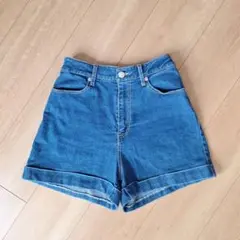 WEGO　デニムブルー ハイウエストショートパンツ WS20SS03-L1693