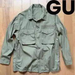 【美品】GU ミリタリーシャツジャケット オリーブ Lサイズ BDUジャケットのサムネイル