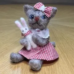 ハンドメイド　羊毛フェルト かわいい猫ちゃん