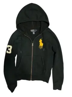 Ralph Lauren ダブルジップパーカー ビッグポニー ブラック