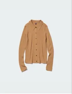 ユニクロ　エクストラファインメリノリブポロカーディガン