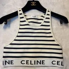 未使用級✨現行　CELINE セリーヌ　タンクトップ　クロップド　ボーダー CELINE タンクトップ ボーダー 未使用級✨現行 CELINE セリーヌ タンク