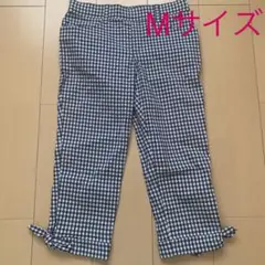ギンガムチェック　クロップドパンツ　Mサイズ
