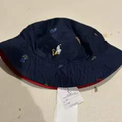 バケットハット 12〜24ヶ月　ネイビー　レッド　ポロ　ラルフローレン　帽子