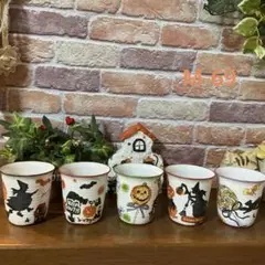 デコパージュ　ハンドメイド　リメイク鉢　5個セット　ハロウィン
