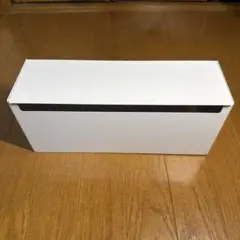 【美品】無印　スチールタップ収納箱フラップ式・ホワイトグレー　コード収納