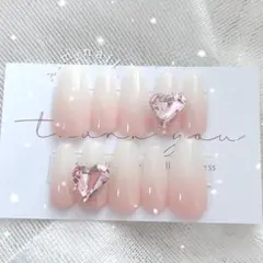 ネイルチップ オーダー ちゅるん フレンチガーリー ワンホン 韓国 量産