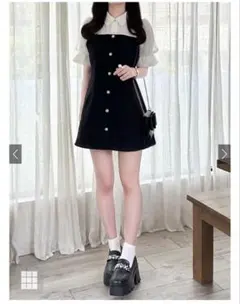 GRL 【tg722】レイヤード風シャツミニワンピース