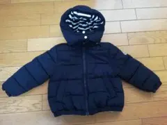 プチバトー 4ans ネイビー 中綿ダウンコート 2way