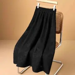 エレガント オシャレ Aライン 着痩せ ロングスカート ハイウエスト 美品