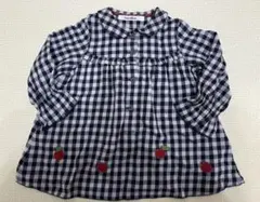 ファミリア　チェックシャツ　チュニック